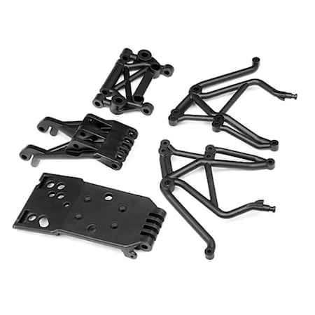 Time2Play Super 5SC Flux Rear Skid Plate Set, Black TI3529633
